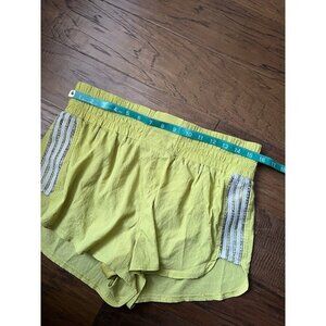 FREE PEOPLE MOVEMENT Womens Neon Green Side Lace Shorts Comfy Medium